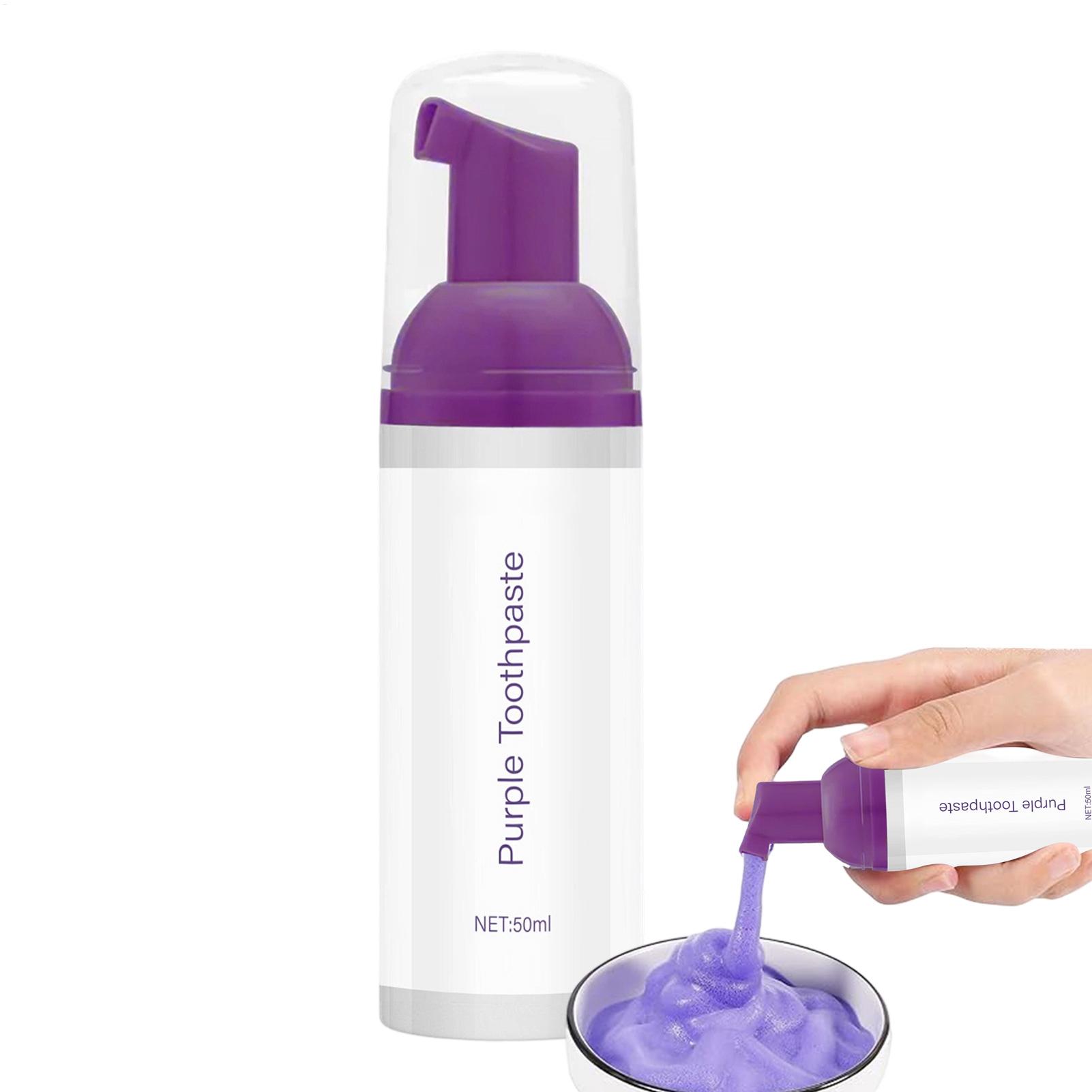 Teeth Whitening Foam Toothpaste - 50ml Fioletowa Wybielająca Pasta do Zębów