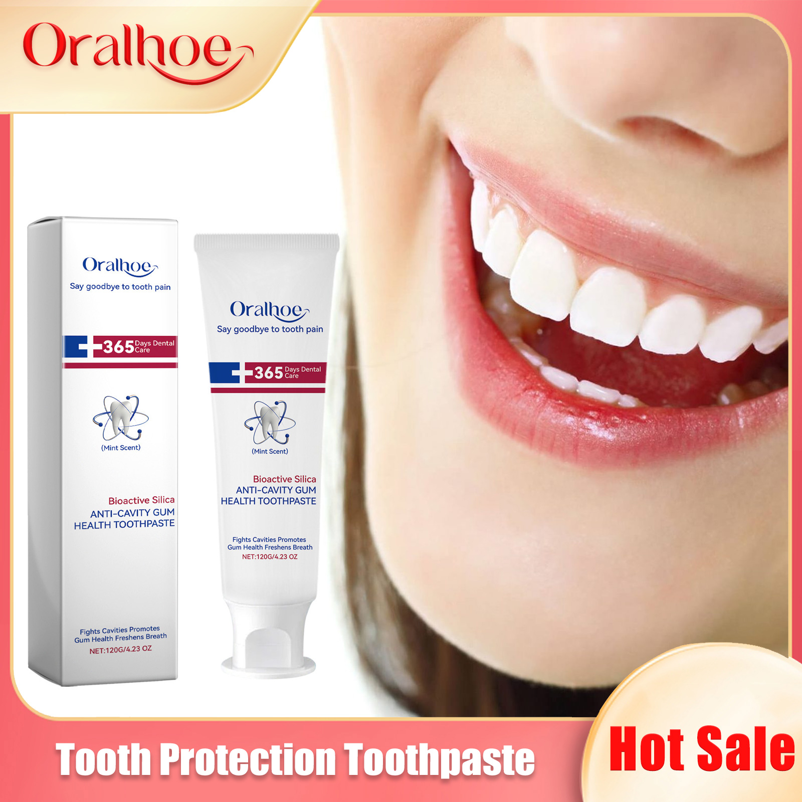 Teeth Whitening Foam Toothpaste - Wybielanie probiotyki pasta do zębów środek