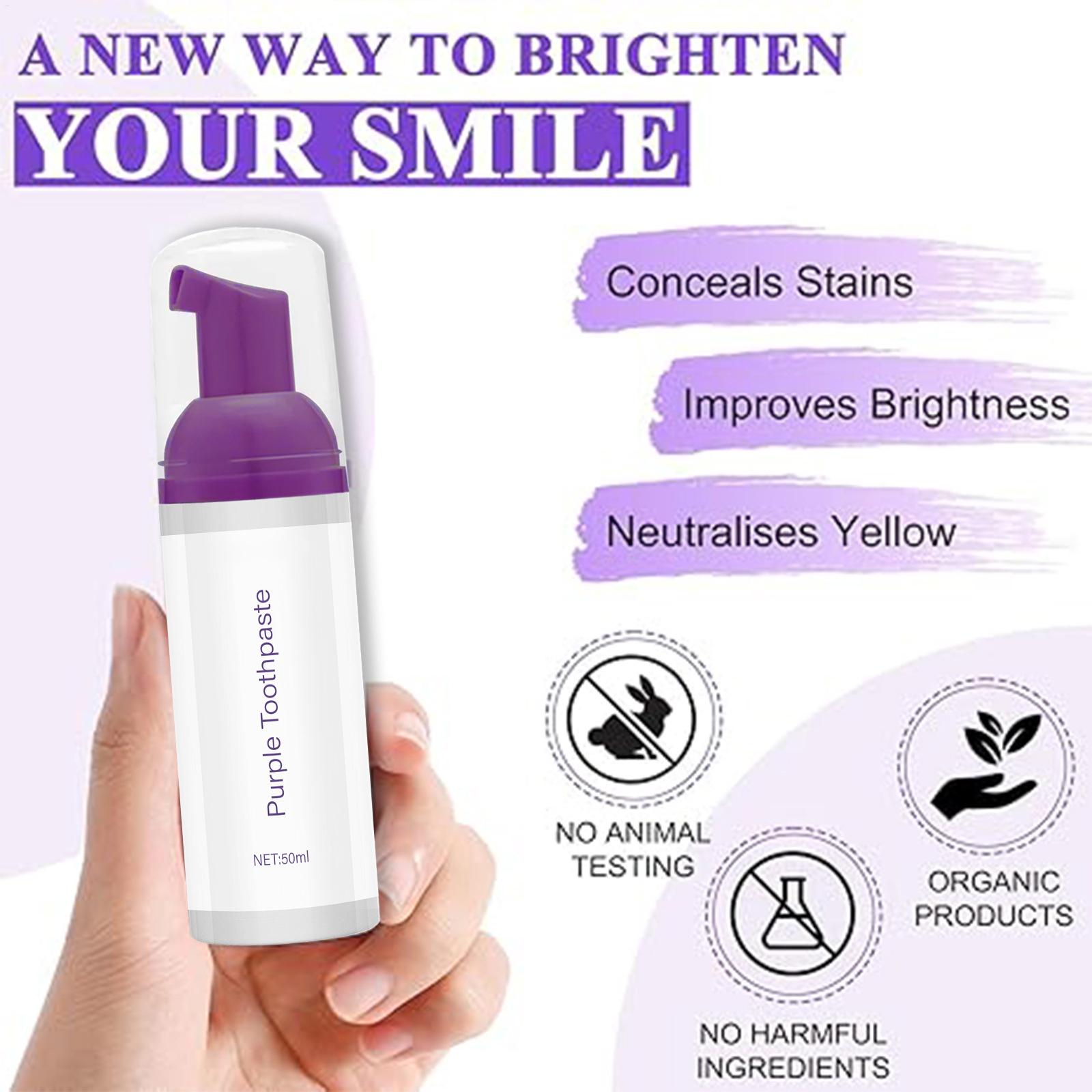50ml Fioletowa Wybielająca Pas – Teeth Whitening Foam Toothpaste recenzja i cena