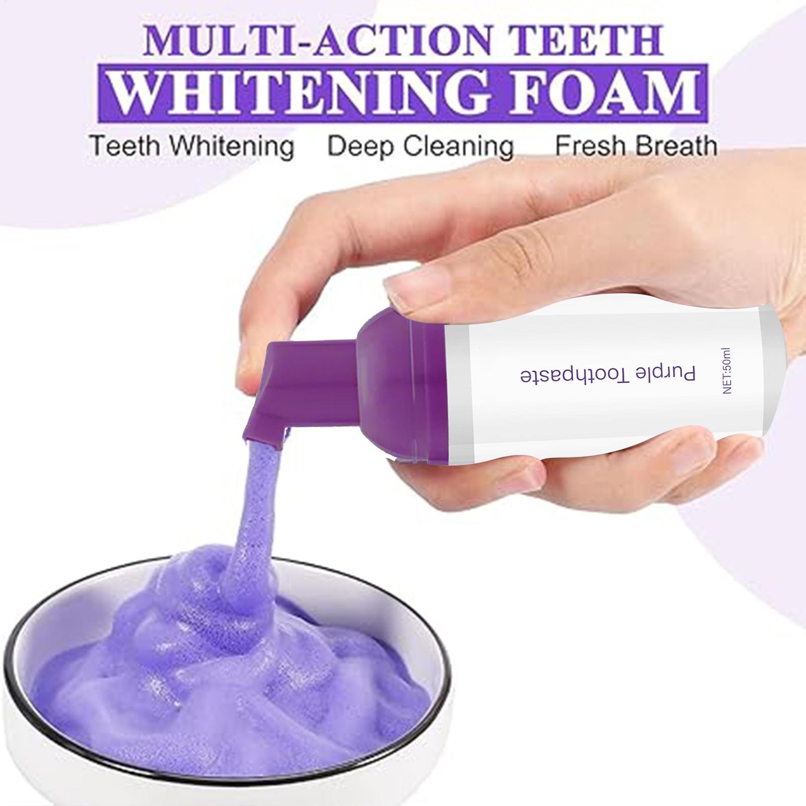 50ml Fioletowa Wybielająca Pas – Teeth Whitening Foam Toothpaste recenzja i cena