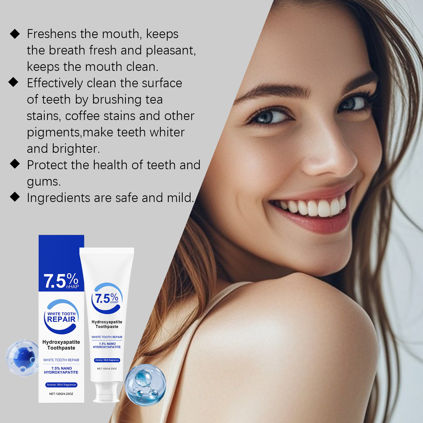 Pasta do zębów z 7,5% hydroksi – Teeth Whitening Foam Toothpaste recenzja i cena