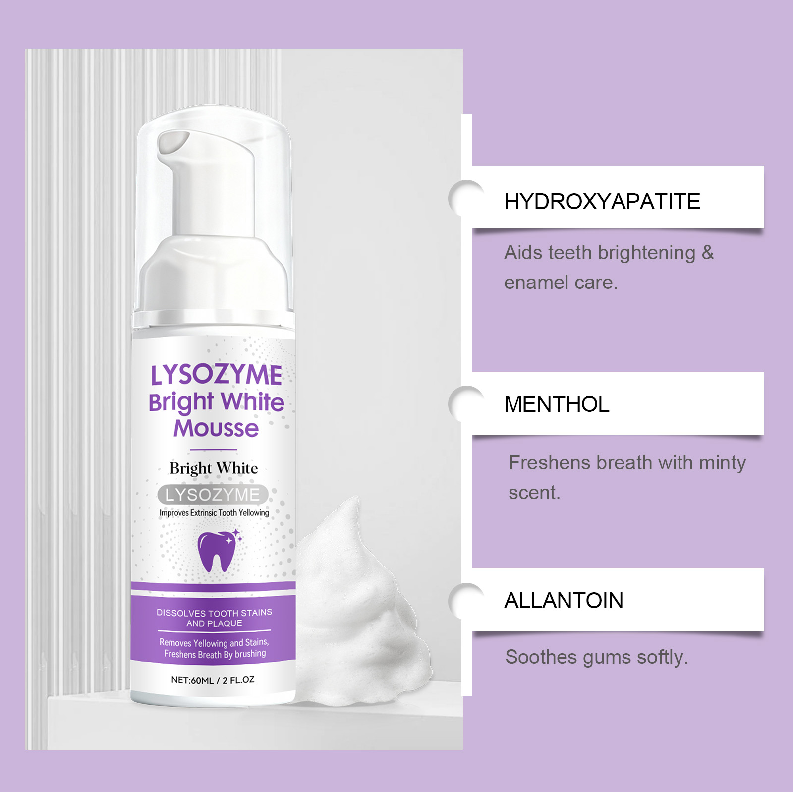 Mus do zębów z hydroksyapatytą – Teeth Whitening Foam Toothpaste recenzja i cena