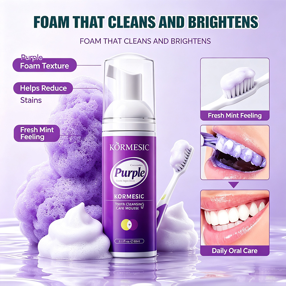 Fioletowa pianka do wybielania – Teeth Whitening Foam Toothpaste recenzja i cena