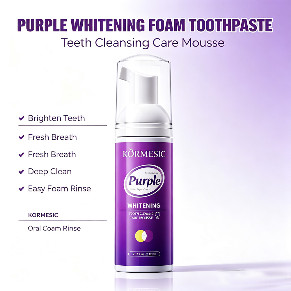 Fioletowa pianka do wybielania – Teeth Whitening Foam Toothpaste recenzja i cena