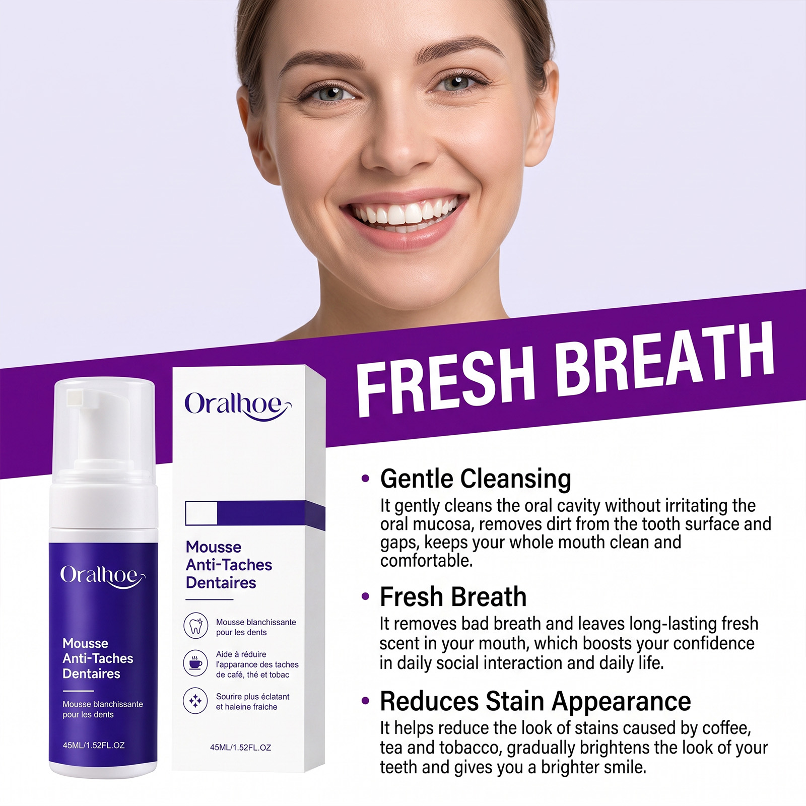 Fioletowa Pianka do Zębów Deli – Teeth Whitening Foam Toothpaste recenzja i cena